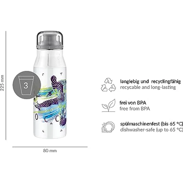 alfi elementBottle Edelstahlflasche, Edelstahl, Weiß, 600ml – Bild 7