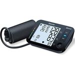Beurer BM 54 Oberarm-Blutdruckmessgerät, digitaler Blutdruckmesser mit XL-Display,App-Anbindung mit zertifiziertem Datenschutz,Arrhythmie-Erkennung, große Manschette für Oberarme von 22-44 cm, Schwarz
