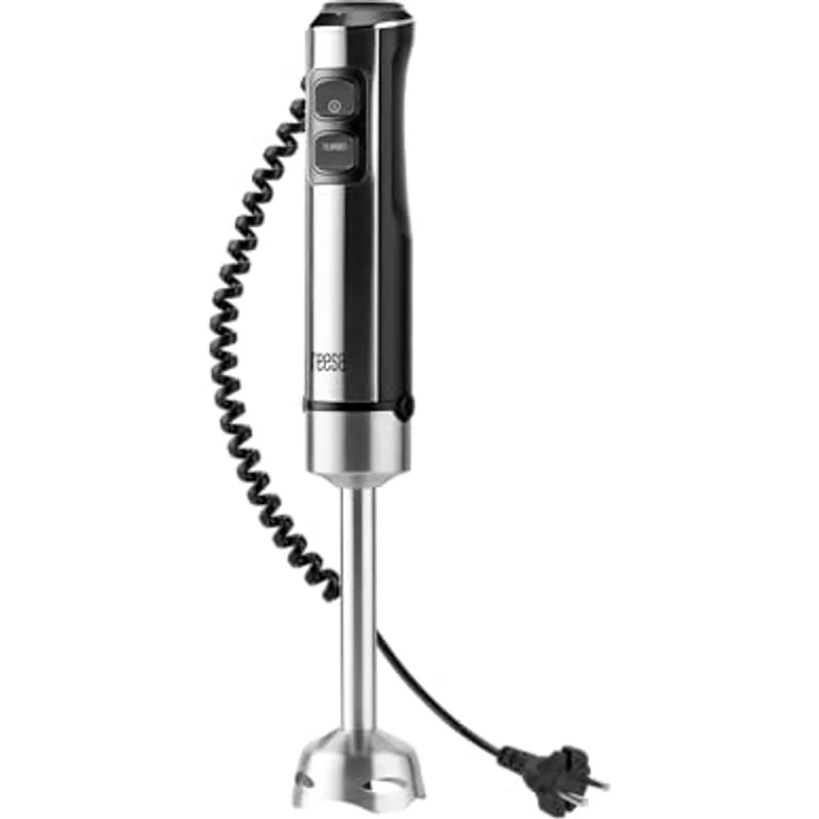 Teesa TSA3512, 1200 W Stabmixer mit verstellbarem Turbomodus und Edelstahlklingen, stufenlose Drehzahlregelung 9.000 – 15.200 U/min, spülmaschinenfeste Teile, Überlastungsschutz – Bild 2