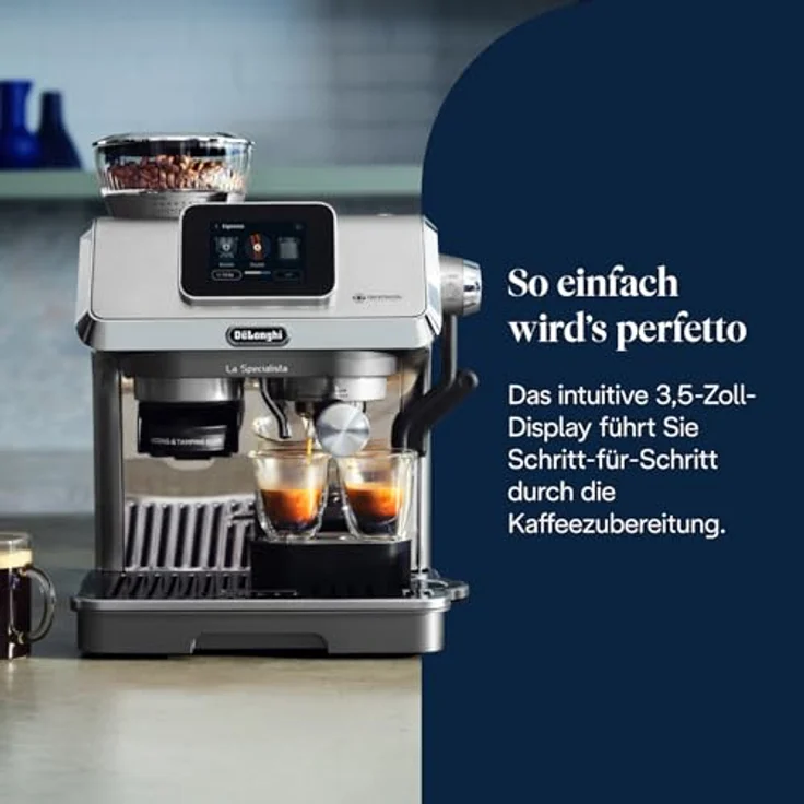 De'Longhi La Specialista Touch EC9455.M - 7 Kaffeespezialitäten Espressomaschine Edelstahl/Schwarz – Bild 2
