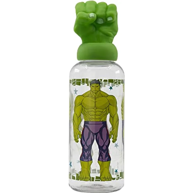 The AVENGERS Hulk Trinkflasche 3D Kinderbecher, BPA-frei, 360ml, ECOZEN Material