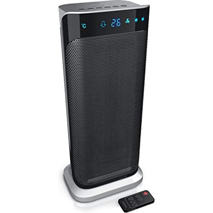 Brandson Keramik-Heizlüfter 2000 Watt mit IR-Fernbedienung, energiesparend, leise, Oszillationsfunktion, GS zertifiziert, 42x18x14 cm – Bild 1