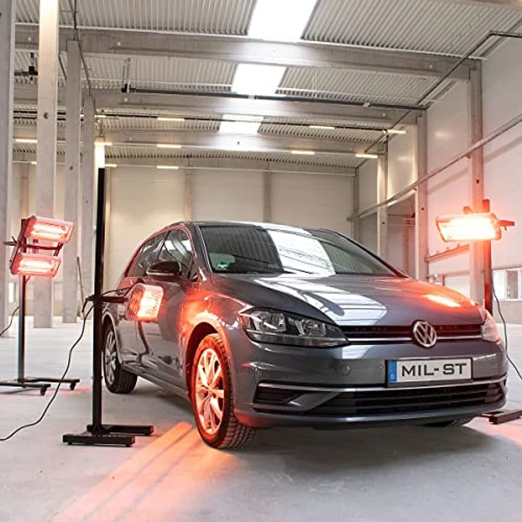 STAHLWERK Infrarot Lacktrockner IL-1200 ST, 1.200 Watt mit Stativ für schnelles Trocknen von Lacken und Farben – Bild 8
