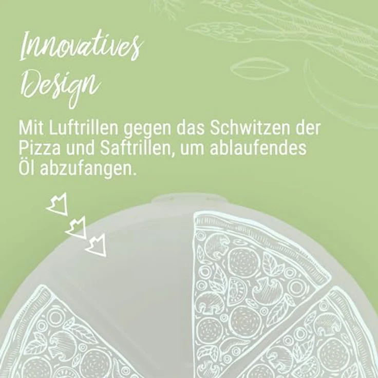 elasto Vorratsdose Pizzabox "ToGo", wiederverwendbar und umweltfreundlich, 100% recycelbar, BPA-frei, spülmaschinengeeignet – Bild 3