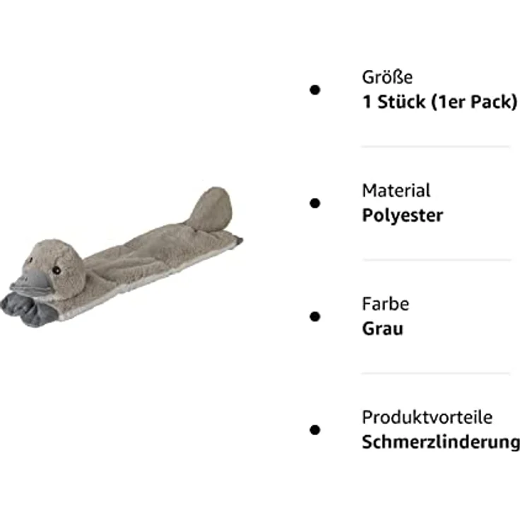 Warmies® Wärmekissen/Schal"Schnabeltier" Hirse Lavendelfüllung 50cm 700g – Bild 3