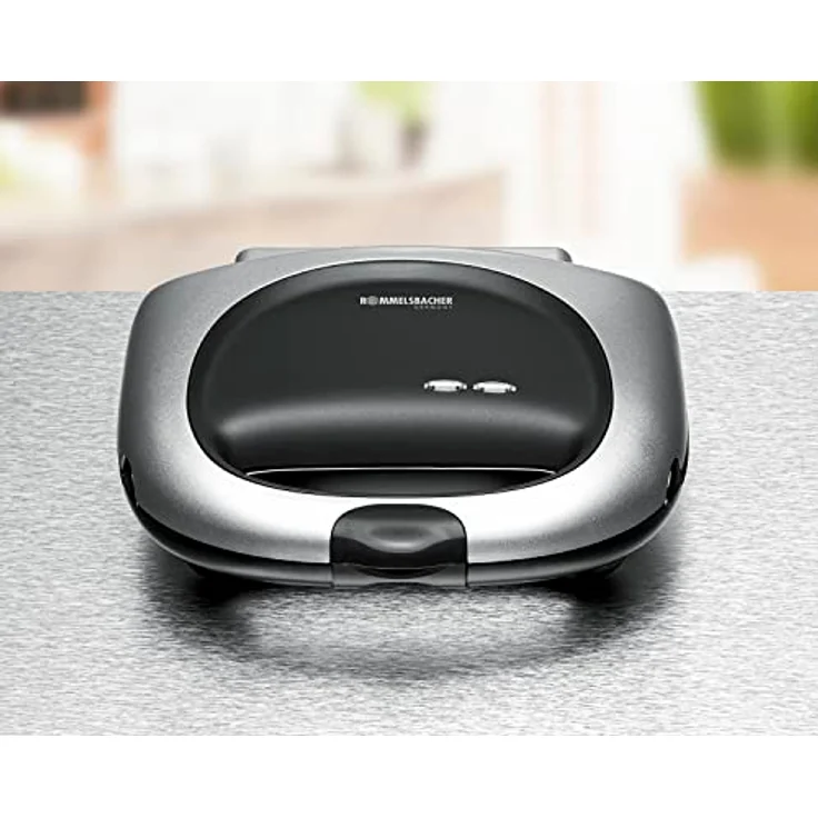 ROMMELSBACHER Sandwich Maker ST 1000 - extra tiefe Backmulden, für 2 American XL Sandwiches, Antihaftbeschichtung, Überlaufschutz, Rundum-Versiegelung, hohe Trennstege, platzsparende Aufbewahrung – Bild 5