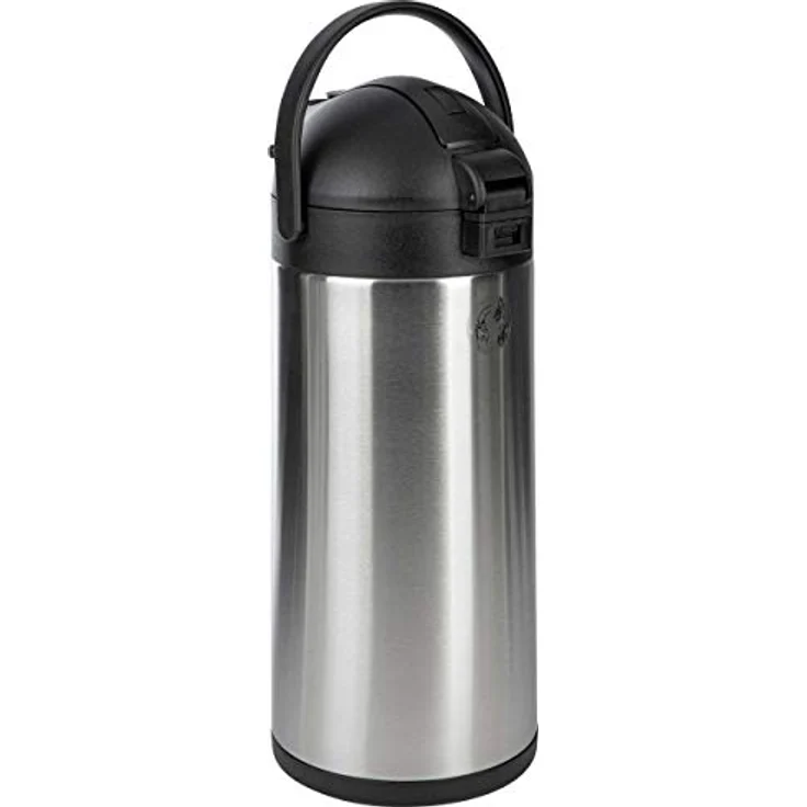 ONVAYA Airpot Pumpkanne 5 Liter Isolierkanne Thermoskanne Getränkespender Edelstahl mattiert Kaffeekanne Doppelwandig – Bild 9
