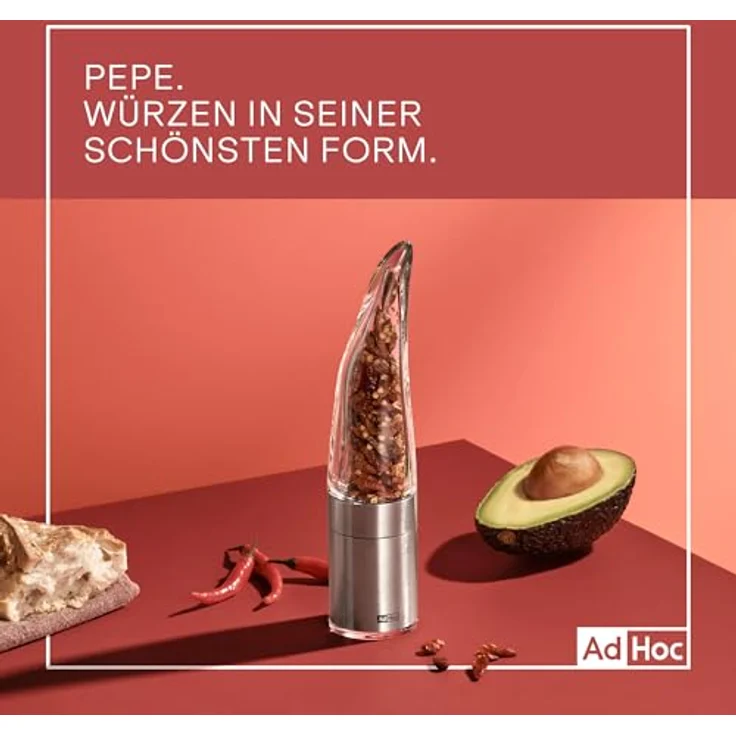 Adhoc Chilli- und Gewürzschneider PEPE - Spezialschneidemechanismus, für den optimalen Schnitt von getrockneten Kräutern und Gewürzen entworfen – Bild 7