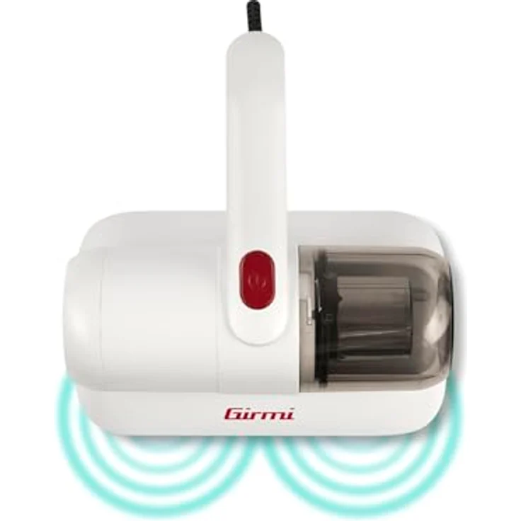 Girmi Vibra-Clean AP25 Milbensauger für Matratzen, 300 W, 12 kPa Saugkraft, UV-Lampe, Doppeltes Filtersystem (Metall + HEPA), VibraWave-Pads, leichtgewichtig – Bild 2