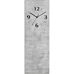 ARTLAND Wanduhr ohne Tickgeräusche aus Glas Funkuhr 20x60 cm Rechteckig Lautlos 20x60 cm Grauer Beton Optik U1RG