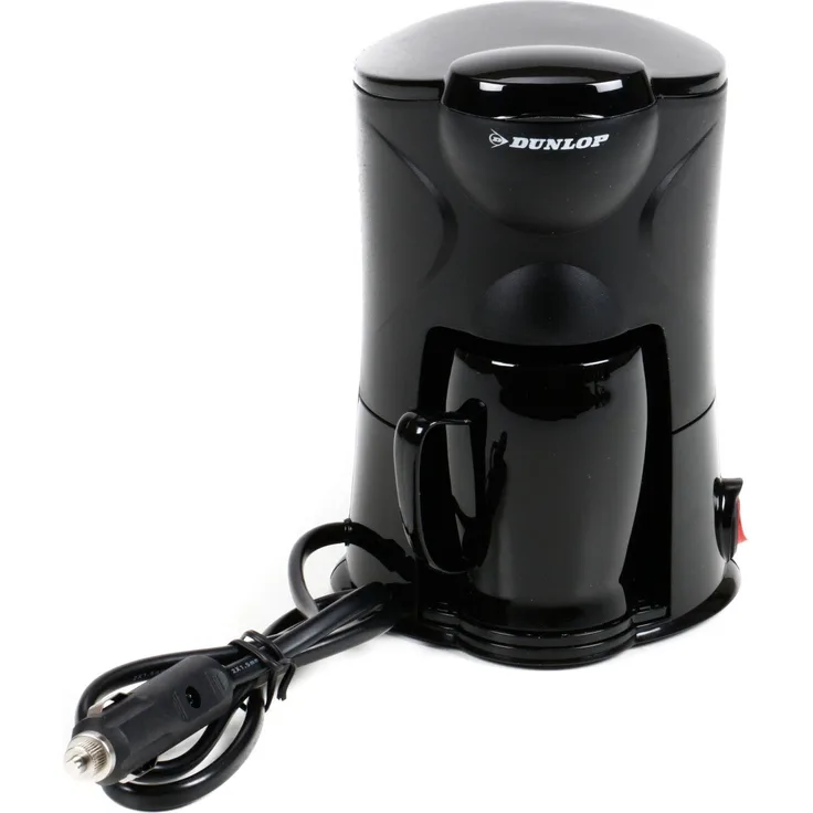 Dunlop Filterkaffeemaschine Auto Kaffeemaschine, 12 Volt Zigarettenanzünder-Anschluss, Schwarz