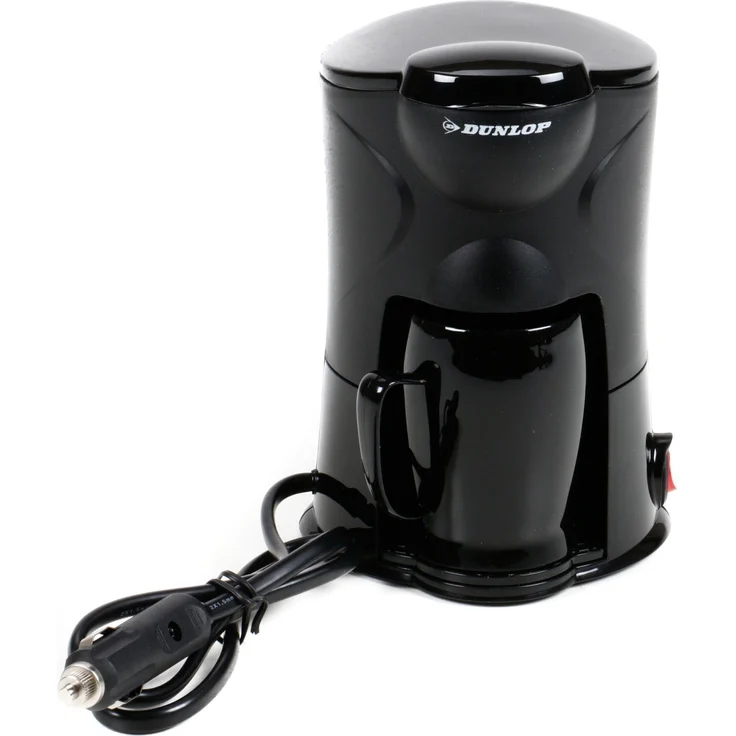 Dunlop Filterkaffeemaschine 24 Volt Zigarettenanzünder, LKW Kaffeemaschine in Schwarz