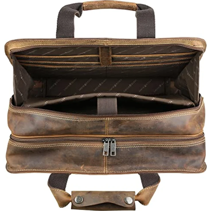 Greenburry Pilotenkoffer Vintage 1549, Handgepäck, Braun, 20 l, für Notebooks – Bild 4