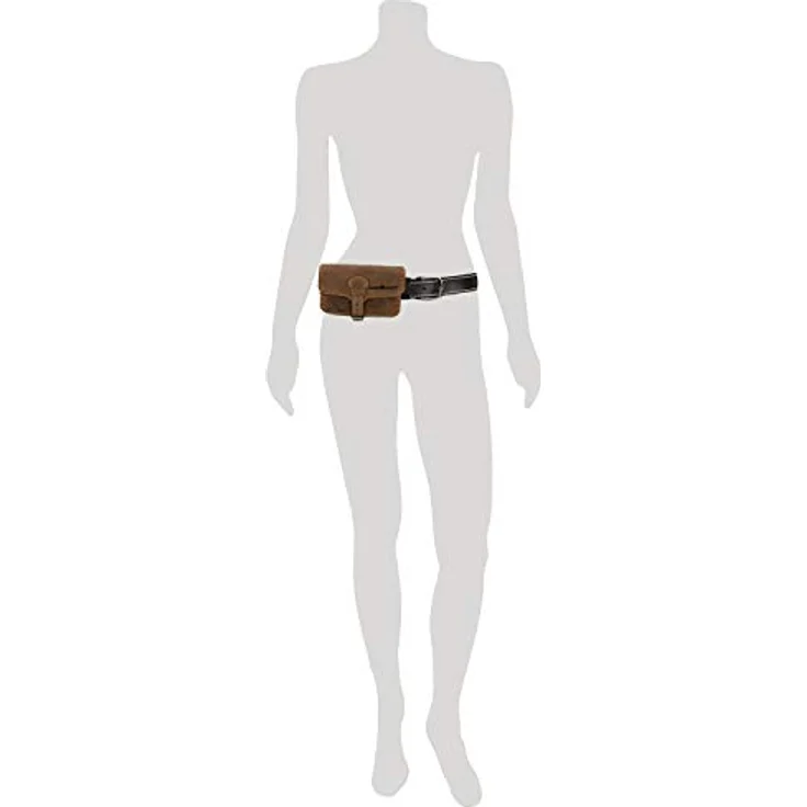 Greenburry Vintage Military Gürteltasche Leder, 16 cm x 6 cm x 9 cm, braun, 100% Leder – Bild 8