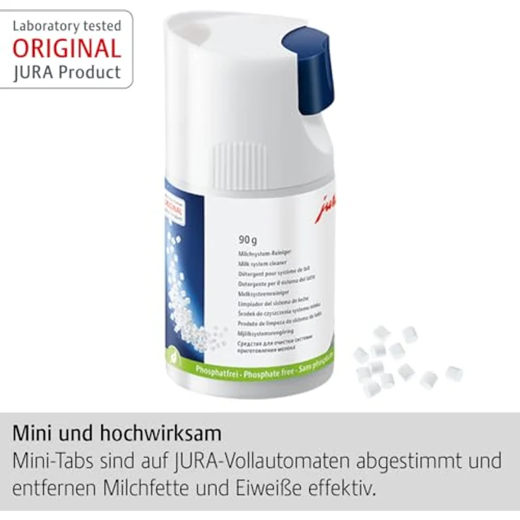 Jura 24158 Milchsystem-Reiniger mini Tabs, für 30 Anwendungen, 90 g – Bild 2