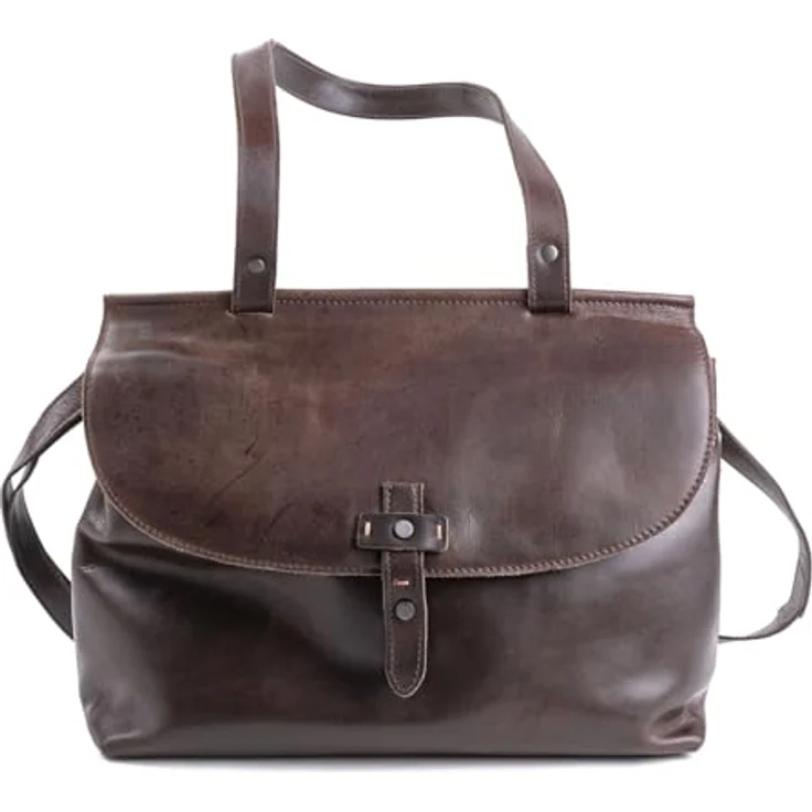 Harold's Aberdeen Shoulderbag L, Umhängetasche aus hochwertigem Rindleder, braun, 33 x 10 x 25 cm – Bild 1