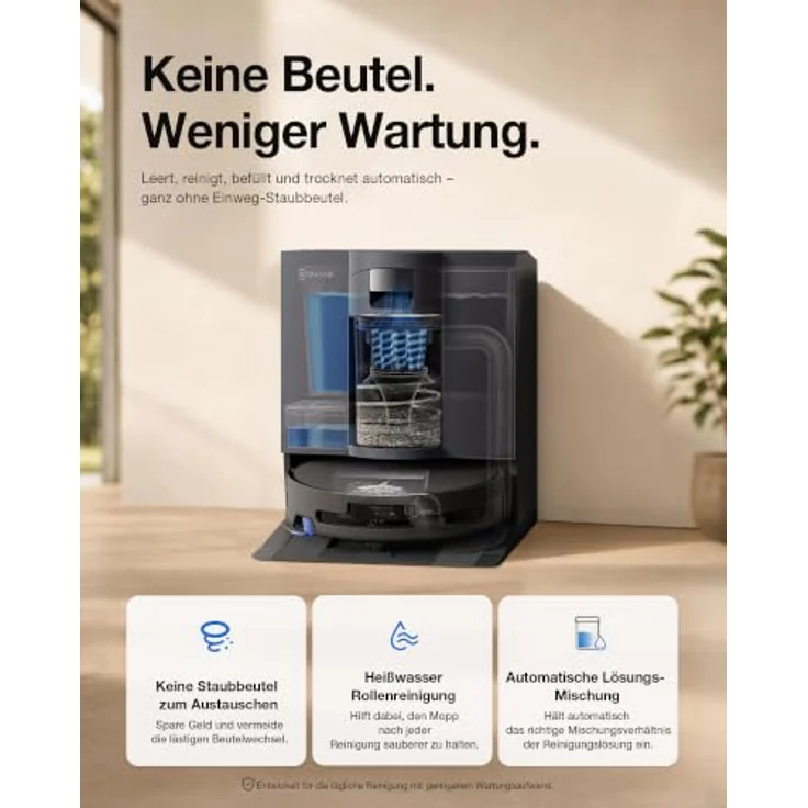 ECOVACS X11S Omnicyclone Care Kit EU, Saug- und Wischroboter mit 30.000 Pa Saugkraft und PowerBoost-Ladefunktion – Bild 7