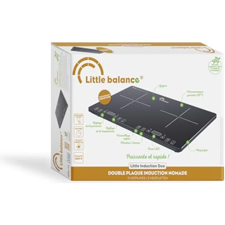LITTLE BALANCE Little Balance 8858, tragbare Induktionskochplatte mit 3500 Watt, 9 Temperaturstufen bis 240 °C, inklusive 2 Pfannen – Bild 7