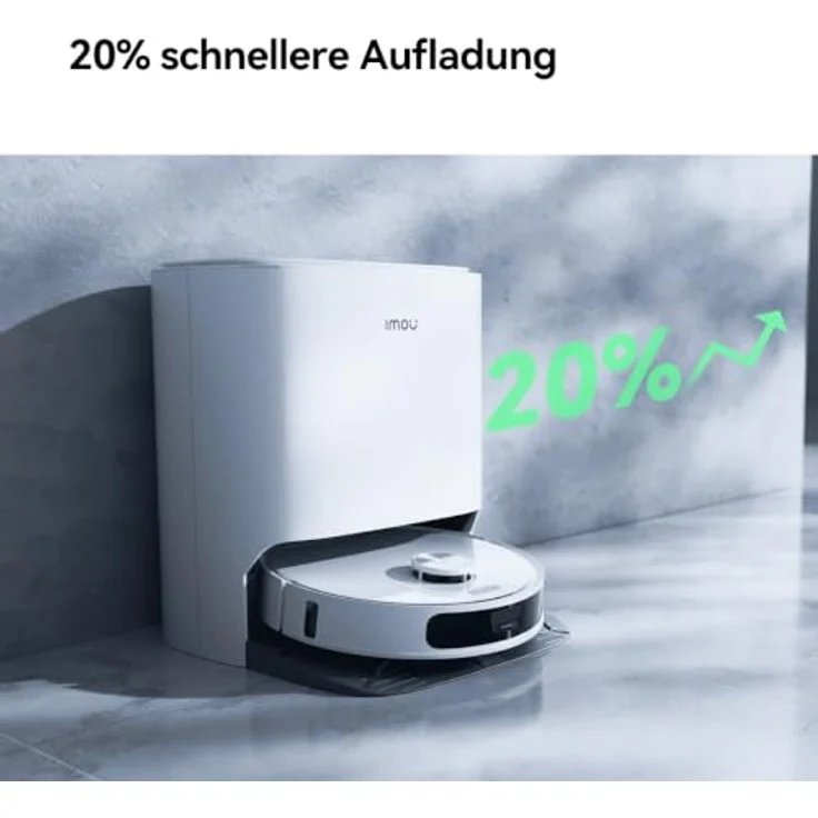 "Imou Nass-Trocken-Saugroboter RV3 2-in-1 Roboter Staubsauger mit Wischfunktion und Reinigungsstation, inkl. ausziehbarem Mopp, IMOU-SENSE KI-Algorithmus, extrastarke 8500 Pa Saugkraft, leistungsstarker 6400 mAh Akku, LIDAR-Mapping, automatische Teppicherkennung" – Bild 9