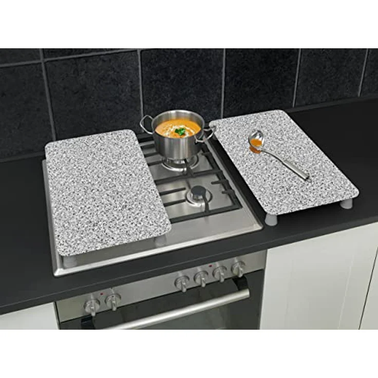 WENKO Herdabdeckplatte Universal Granit Herdabdeckung Ceranfeld Elektroherd – Bild 3