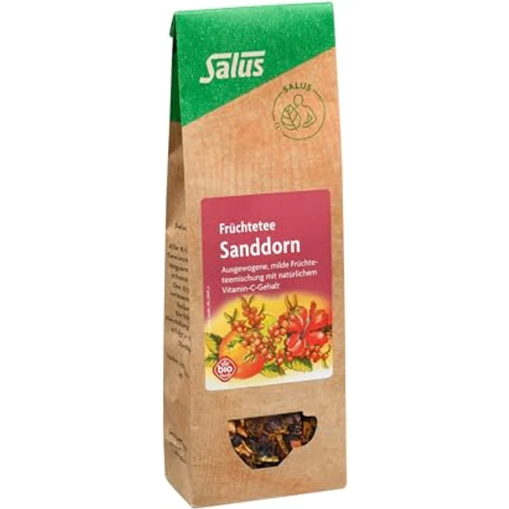 Salus Sanddorn Früchtetee Bio, 100 g, ausgewogener milder Tee mit natürlichem Vitamin C Gehalt – Bild 5