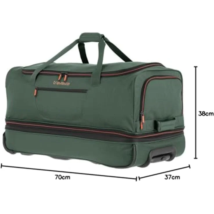 Travelite Basics Koffer, 98 l, grün, mit Volumenerweiterung und Schuhfach – Bild 8