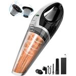 TEMOLA Handstaubsauger Akku, 15000PA Leistungsstarker Handstaubsauger Kabellos mit LED-Licht, Mini Staubsauger mit Bürstenlosem Motor, 2-Geschwindigkeit Staubsauger für Auto, Haus, Küche, Tierhaare