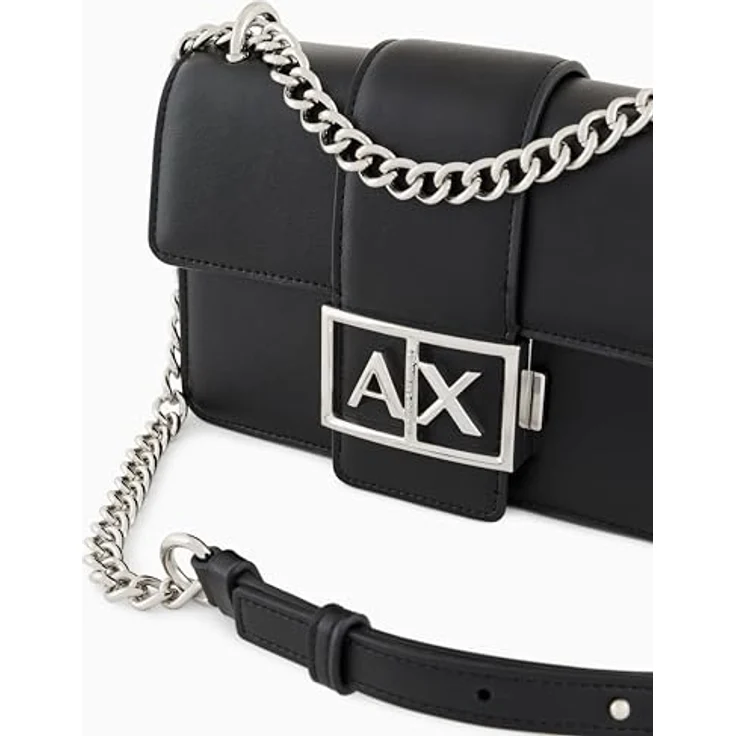 Armani Exchange Umhängetasche, 19 cm, schwarz, 100% Polyester – Bild 3