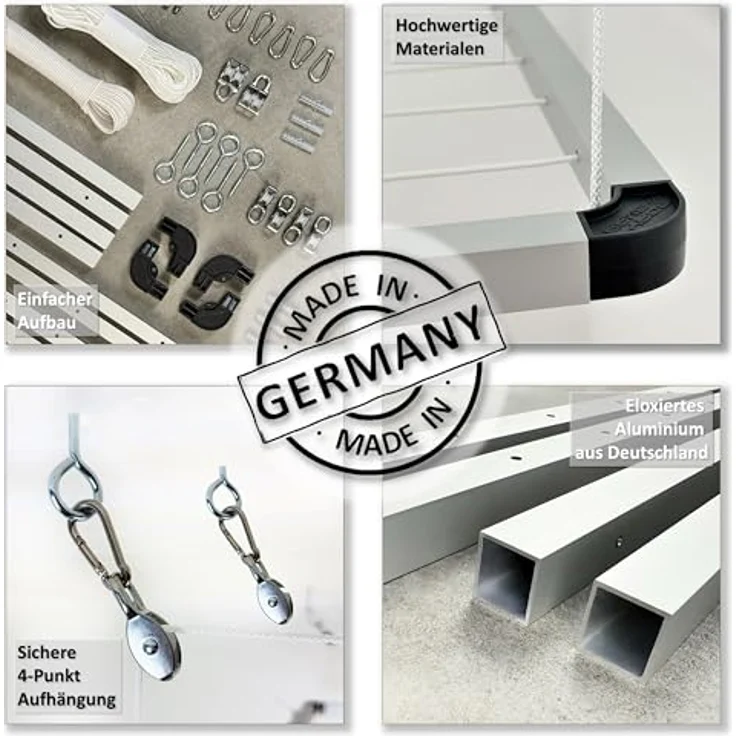 DRY-SMART Flex UP Deckenwäschetrockner – ausziehbarer Deckentrockner, rostfreies Aluminium, platzsparend, Deckenbefestigung 100-160 cm, für Badewanne und Balkon, inklusive Montageanleitung – Bild 3