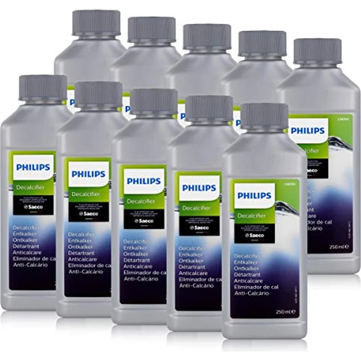 Philips Saeco CA6700 Entkalker, 10 x 250ml für Kaffeevollautomaten, Kalkschutz und Leistungsoptimierung – Bild 1