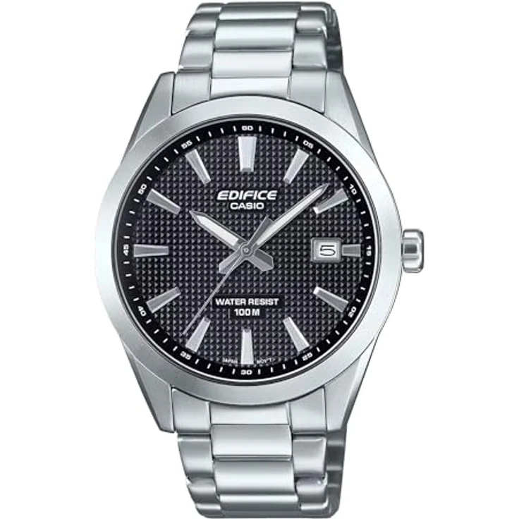 Casio Herren-Armbanduhr EFV-160D-1AVEF, Edelstahl Schwarz mit Analoganzeige und Kalenderfunktion – Bild 2