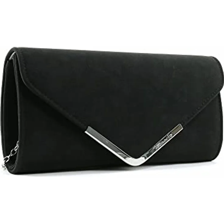 Tamaris Clutch Amalia, geräumige Umhängetasche mit Magnetverschluss, 26 cm, Black-Lack – Bild 1