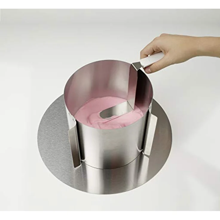 Dr. Oetker Winkelpalette extra hoch, Streichmesser zum Dekorieren und Verzieren von Torten, Küchenhelfer mit Funktionsteil aus Edelstahl, hochwertiges Glasurmesser(Farbe: Weiß-Silber),Menge:1Stück – Bild 3