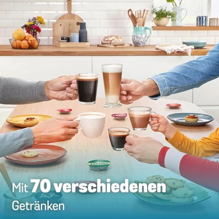TASSIMO Kapselmaschine finesse friendly TAS162E, intensiverer Kaffee auf Knopfdruck, One-Touch Bedienung, über 70 Getränke, nachhaltig, schwarz/schwarz – Bild 6