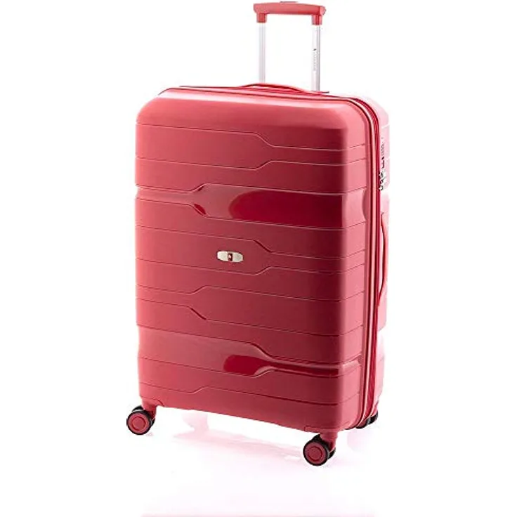 Wüsthof Koffer 3800 4 Rollen Trolley 77 cm mit Dehnfalte, Rot (105 l, XL)