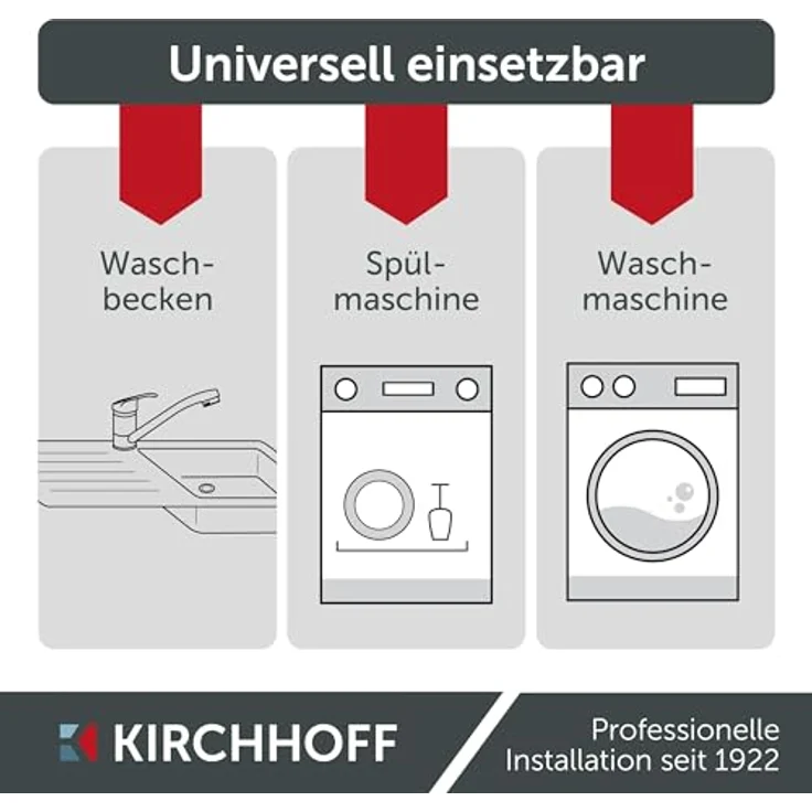 Kirchhoff Sicherheits-Zulaufschlauch 24,2 mm (3/4 Zoll IG) x 2 m, flexibler und langlebiger Waschmaschinen-Zubehörschlauch mit Wasserschutzsystem – Bild 4