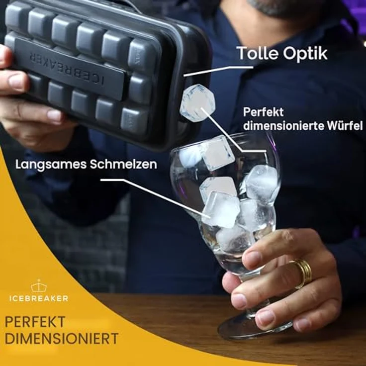 ICEBREAKER POP 2.0 Eiswürfelform mit Deckel, hygienischer und innovativer Unterschrankbehälter für bis zu 54 Eiswürfel pro Tag, auslaufsicher und perfekt für Picknick und Camping – Bild 5