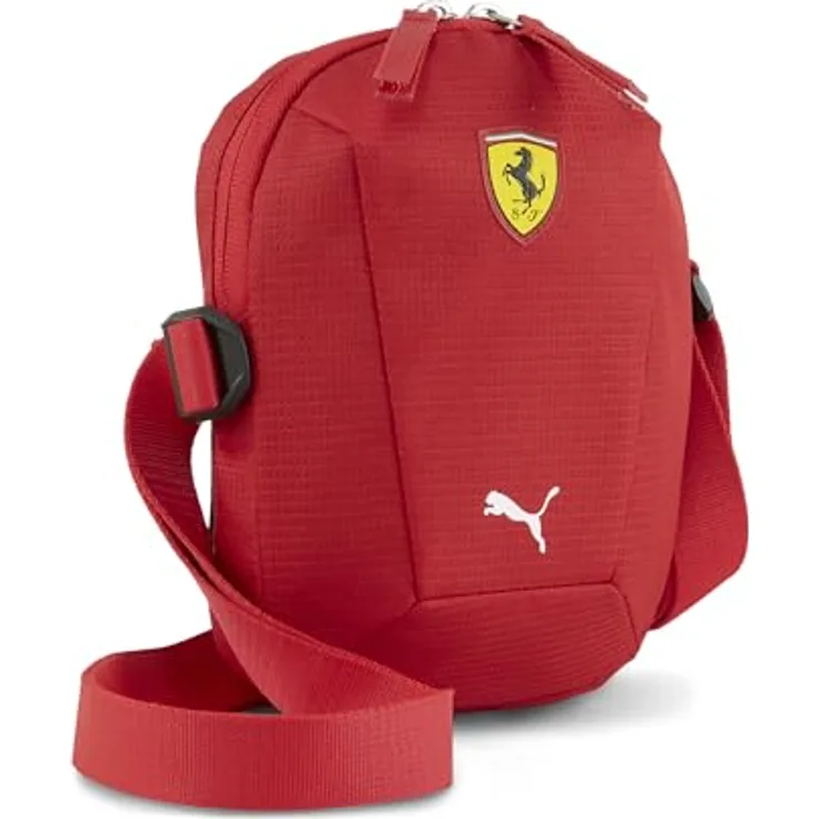 PUMA Scuderia Ferrari HP Race Umhängetasche, leichte Tasche mit verstellbarem Schulterriemen und TPU Ferrari Shield Logo