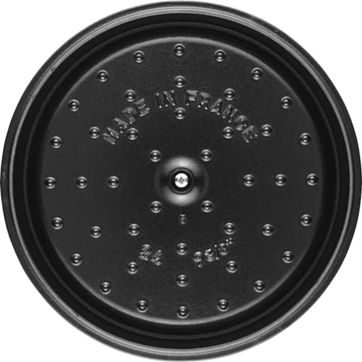STAUB Gusseisen Bräter/Cocotte, Rund 24 cm, 3,7 L, Aromaregen Funktion, für alle Herdarten inkl. Induktion und Backofen, Citron – Bild 5