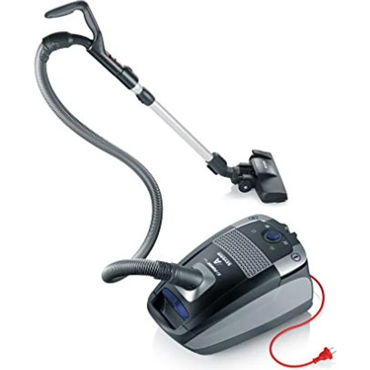 Severin BC 7049 Bodenstaubsauger mit Beutel, großer Aktionsradius, Soft Sound, Doppel-Klick Anschluss, Ergo-Comfort Handgriff, HEPA 14 Filter – Bild 2