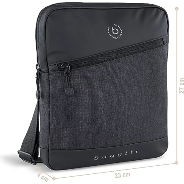 bugatti Umhängetasche UNIVERSUM, praktische Kleinformattasche in Schwarz – Bild 2