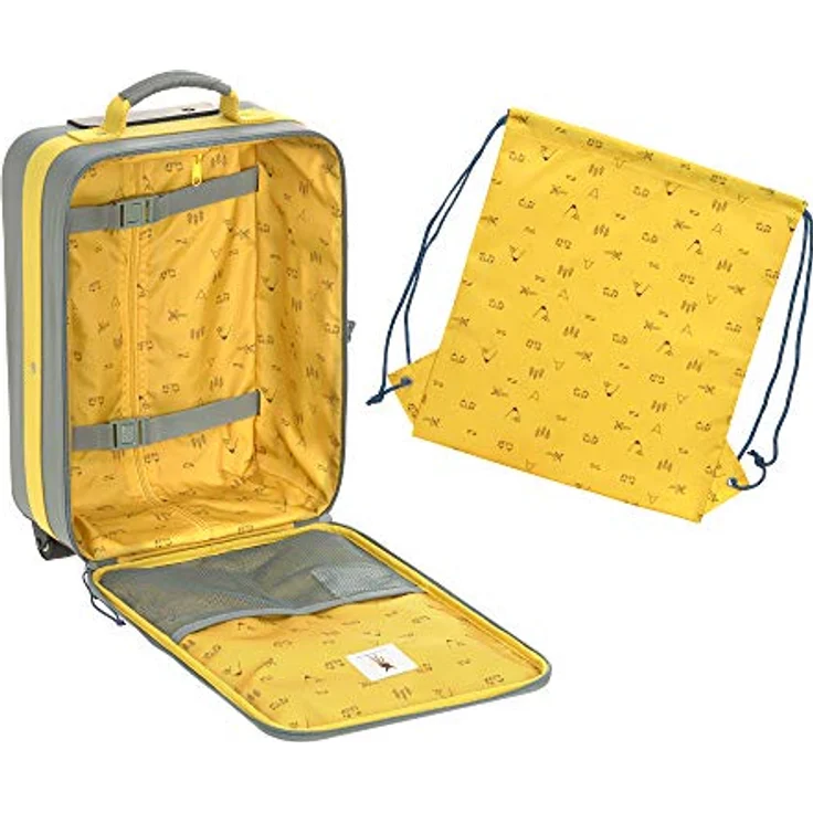 LÄSSIG Kinder Trolley Reisekoffer mit Packriemen und Rollen 18,3 Liter, 46 cm, 3 Jahre/Trolley Adventure Bus – Bild 5