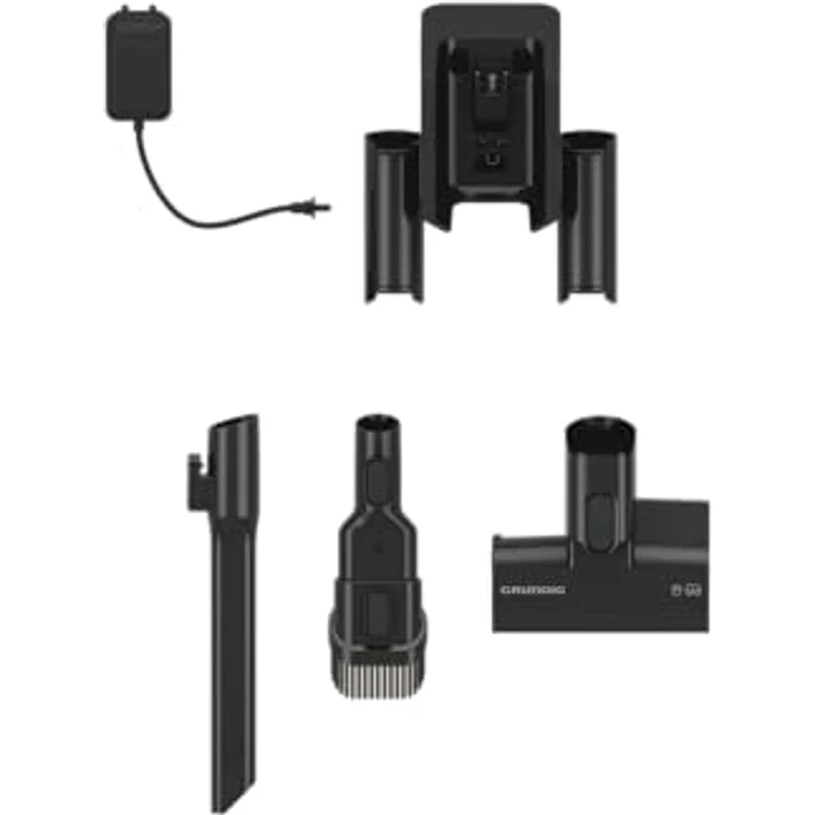 Grundig VCP 8331 Pro Akku-Staubsauger, 450W, 21,6V, 40 Min Laufzeit, beutellos, Wischfunktion, LED-Licht, silber/schwarz – Bild 6