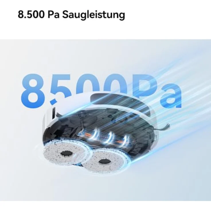 "Imou Nass-Trocken-Saugroboter RV3 2-in-1 Roboter Staubsauger mit Wischfunktion und Reinigungsstation, inkl. ausziehbarem Mopp, IMOU-SENSE KI-Algorithmus, extrastarke 8500 Pa Saugkraft, leistungsstarker 6400 mAh Akku, LIDAR-Mapping, automatische Teppicherkennung" – Bild 3