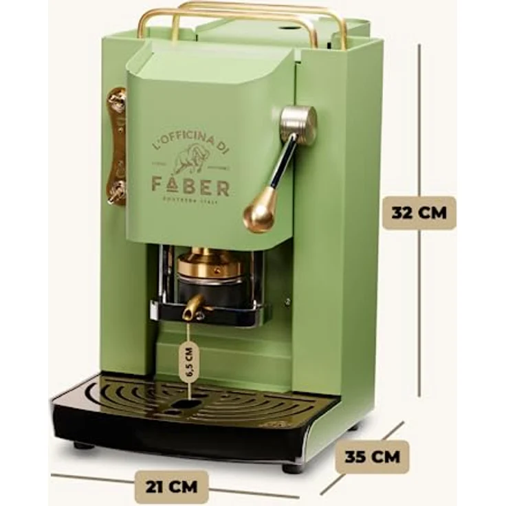 Faber Coffee Machines Pro Deluxe Espressomaschine ESE 44 mm, einfache Reinigung, Tassenwärmer, schnelles Aufheizen, Metallgehäuse – Bild 4