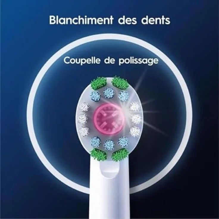 Oral-B Pro 3D White Elektrische Zahnbürstenköpfe, X-förmige Borsten und Einzigartiger Polierbecher, 8 Stück Zahnbürstenköpfe, Weiß – Bild 5