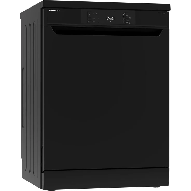 Sharp QW-NA1CF47DB-DE Geschirrspüler, freistehend, 13 Massgedecke, QuickWash 30', AquaStop, schwarz
