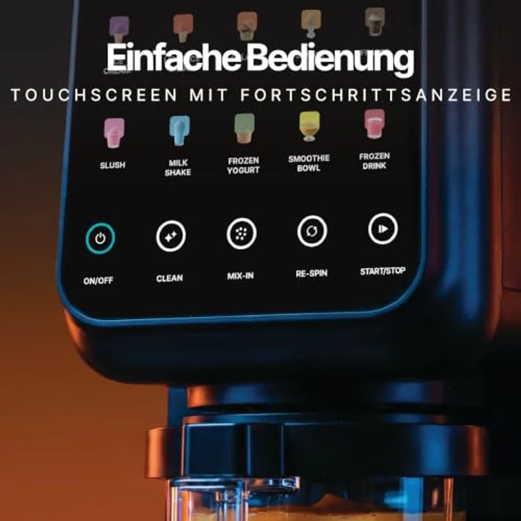 Seeger Eismaschine MultiCream 10-in-1, 1,5 l, 800 W mit digitalem Touchscreen und BPA-freien EasyCups – Bild 6
