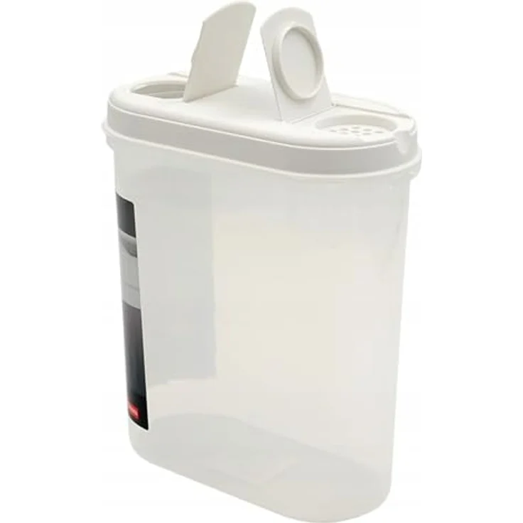Plast Team Schüttdose Vorratsdose 2,4L, Polypropylen mit Zweiwege-Ausgießsystem, schlankes Design für einfache Handhabung – Bild 3