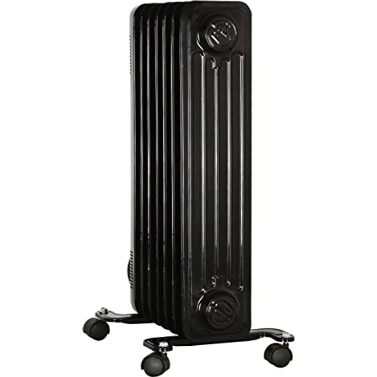 El Fuego® Mobiler Elektro-Ölradiator" | mit 7 Rippen | Farbe: Schwarz | stromsparend | 600/900 / 1500 Watt | Heizung Heizgerät Elektroheizung – Bild 3